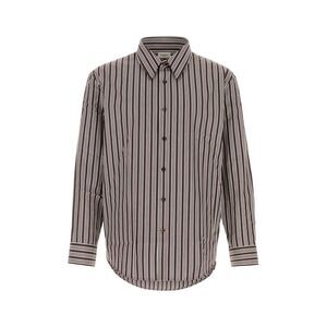 Saint Laurent Men Embroidered Poplin Shirt